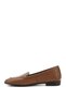 Women's Tan Antique Genuine Leather Ballerinas - 4