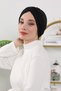 Winter Hijab Bonnet,B-9O,Black - 6