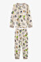 Boy's Gray Space Friends Cotton Long Sleeve 2-Piece Pajama Set - 5