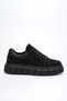 YG044 Men's High Platform Lace-Up Suede Sport Sneakers Shoes SST - Black - 2