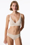 Traceless Ceramic Beige 24 Hour Cotton Decollette Removable Padded Bra