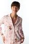 Lila Looney Tunes Happiness Bear Patterned Long Sleeve Shirt Pants Pajama Set - 4