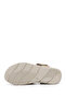Women's Beige Velcro Strap Wedge Heel Genuine Leather Sandals - 6