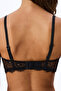 Black Heart Printed Floral Padded Push up Bra - 5