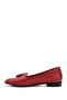 Women's Red Antique Genuine Leather Tasseled Ballerinas - 4