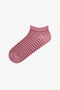 Black Claret Red Berry Polka Dot Patterned 5 Pairs of Booties Socks - 5