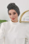 Winter Rose Bonnet,Anthracite,B-21O - 6