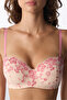Light Pink Lotus Floral Padded Bra - 3