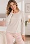 Women's Cotton Camisole Top Label Detailed Striped Pajama Set