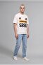 100% Cotton Boxy Fit Crew Neck Typographic Print Short Sleeve T-Shirt J0770Ax26Au - 3