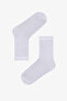 Girl's Unisex Black and White 2-Pack Tennis Socks - 3