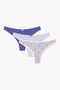 Lilac Princess Floral 3-Piece Brazilian Panties - 2