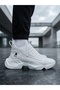 BA0401 Laceless Comfortable Thick Sole White Men's Sports Half Ankle Boots - 2