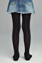 Girl's Gray Melange Cotton 2-Piece Pantyhose - 4