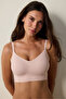 Dusty Rose Stitch-Free Detachable Padded Pointel Bralet Bra Without Underwire - 3