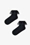 Girl's Black Frill Detailed Sock Socks