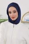 Women's Ready-To-Wear Bonnet with Winter Hood and Closure Feature, Navy Blue, B-89O - 5