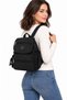 Black Water Resistant Fabric Unisex Daily School Backpack 5200