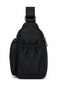 Water Resistant Fabric Shoulder Crossbody Bag 4120 Black - 5