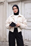 Winter Hijab Cap with Removable Visor, Black, B-82O - 2