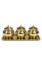 3-Piece Gold Titanium Spice Rack Set with Tray