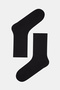 Black Comfortable Rubber Modal Socket Socks - 2