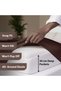 6-Piece King Size 220x240 Microfiber Bedding Set – 1 Fitted Sheet, 1 Quilt Cover, 4 Pillowcases, Brown - 6