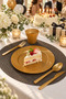 10-Piece Luxury Hard Plastic Party Birthday Presentation Invitation Engagement Promise Plate Cup Fork Spoon Knife Set - 6