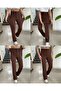 Women's Green Spanish Flare Flexible Pants 36-50 Size Casual and Work Pants