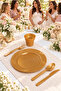 10-Piece Luxury Hard Plastic Party Birthday Presentation Invitation Engagement Promise Plate Cup Fork Spoon Knife Set - 5