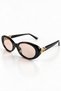 Monaco Vintage Black Gold Detailed Oval Ultra Light Uv400 Filtered Women's Sunglasses - 5