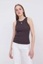 Halter Collar Ribbed Undershirt A13294-L7 - 2