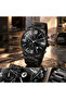 Original Japanese Functions Active Men's Wristwatch 3 Atm Waterproof Black Color Steel Band +Surprise Gift - 2