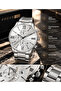 Original Japanese Functions Active Men's Wristwatch 3 Atm Waterproof Silver Color Steel Band+Surprise Gift - 3