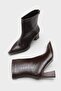 Lizzie Pointed Toe Thick Heeled Women's Stylish Boots with Back Zipper - 5