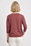 Women's V-Neck Basic Knitwear Sweater - 4
