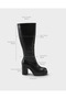 Ophelia Side Zipper Round Toe Track Thick Heel Casual Women's Boots - 7