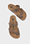 Double Buckle Flip-Flop Flat Heeled Women's Slippers - 2