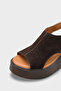Brena Genuine Suede Cross-Strapped Wedge Heel Women's Sandals - 3