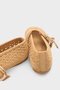 Dannie Hand Knitted Straw Leather Lined Women's Ballerinas - 6
