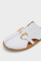 Vivyanne Genuine Leather Flat Heeled Women's Sabo Slippers - 4