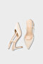 Susie Genuine Leather Lined Pointed Toe Mid-Heel Glitter Open-Back Women's Shoes - 4