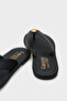 Kassey Flip Flops Flat Heeled Metal Accessory Round Toe Women's Slippers - 3