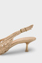 Laurie Knitted Pointed Toe Mid-Heel Open-Back Women's Shoes - 4