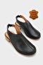 Roxi Genuine Leather Short Heeled Women's Sabo Sandals