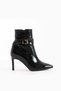 Women's Genuine Leather Boots Black Patent Leather - 2