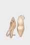 Laurie Knitted Pointed Toe Mid-Heel Open-Back Women's Shoes - 5