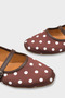 Cathryn Buckle-Strapped Polka Dot Women's Ballerinas - 4