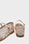 Gabey Buckle Strap Mesh Floral Patterned Round Toe Flat Heeled Casual Women's Ballerinas - 4