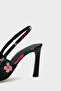 Rebeca Open-Back Pointed-Toe High-Heeled Floral Print Women's Shoes - 3